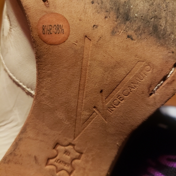 Vince Camuto ivory leather cutout butterfly tall cowboy western boots 8.5 - Picture 9 of 9